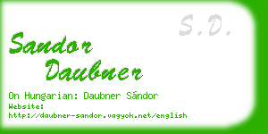 sandor daubner business card